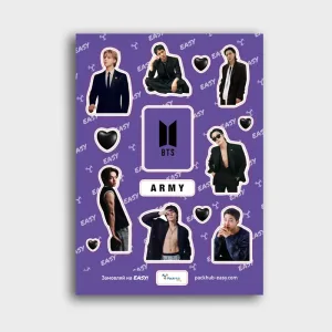 3D стікерпак BTS ARMY — смоляні наклейки з гуртом BTS і символами ARMY | Easy-Hub